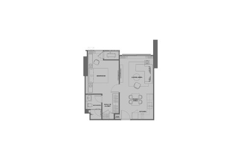 Планировка кондомониума 1 спальня в ЖК Anil Sathorn 12 № 11026 (2D)