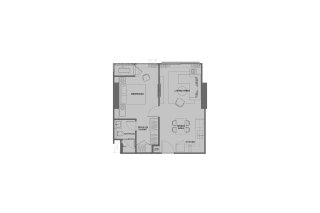 Condominium floor plan, 1 bedroom in Anil Sathorn 12 No. 11023